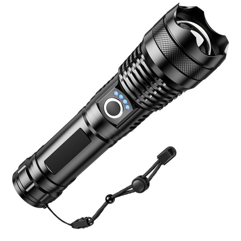 Cross-border aluminum alloy XHPp50 flashlight telescopic zoom USB rechargeable outdoor waterproof flashlight wholesale