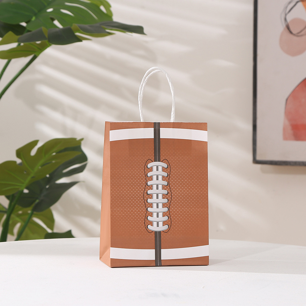 Birthday gift bag rugby Kraft paper bag creative printing handbag party candy packaging bag