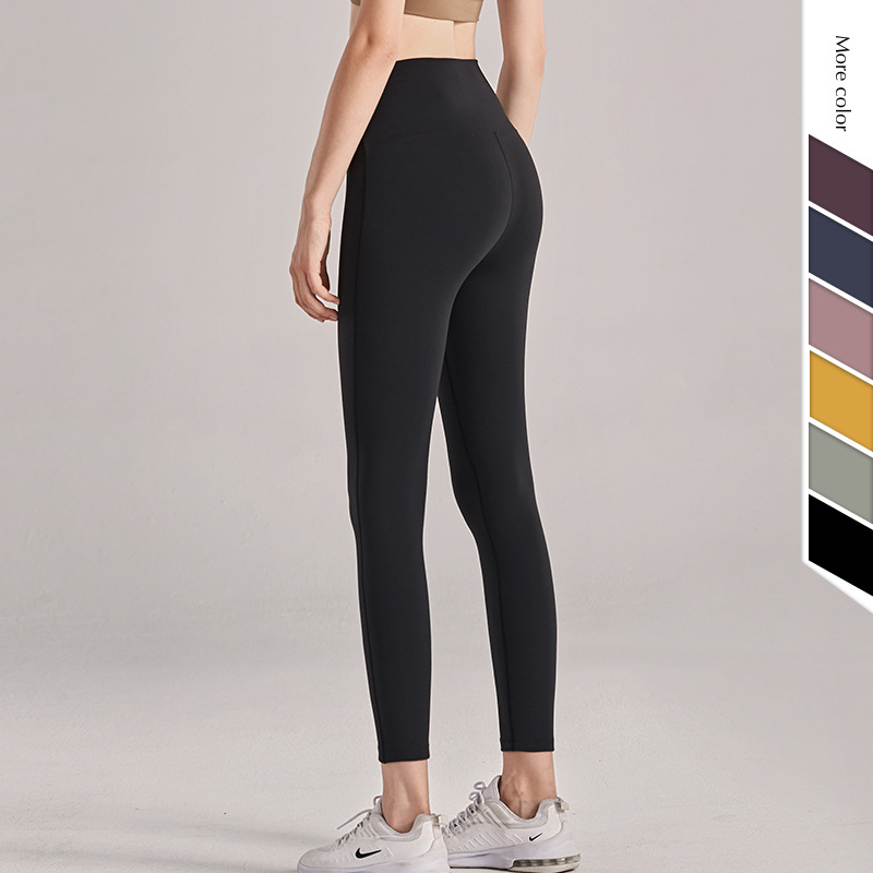 lulu European and American-style hip-lifting Peach Hip-lifting sports fitness pants yoga pants women's nude high waist tight yoga pants