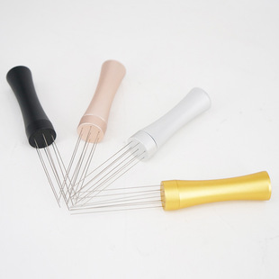 Stainless steel cloth powder maker coffee powder breaking needle Italian concentrated coffee stirring needle evenly stirring cloth powder storage