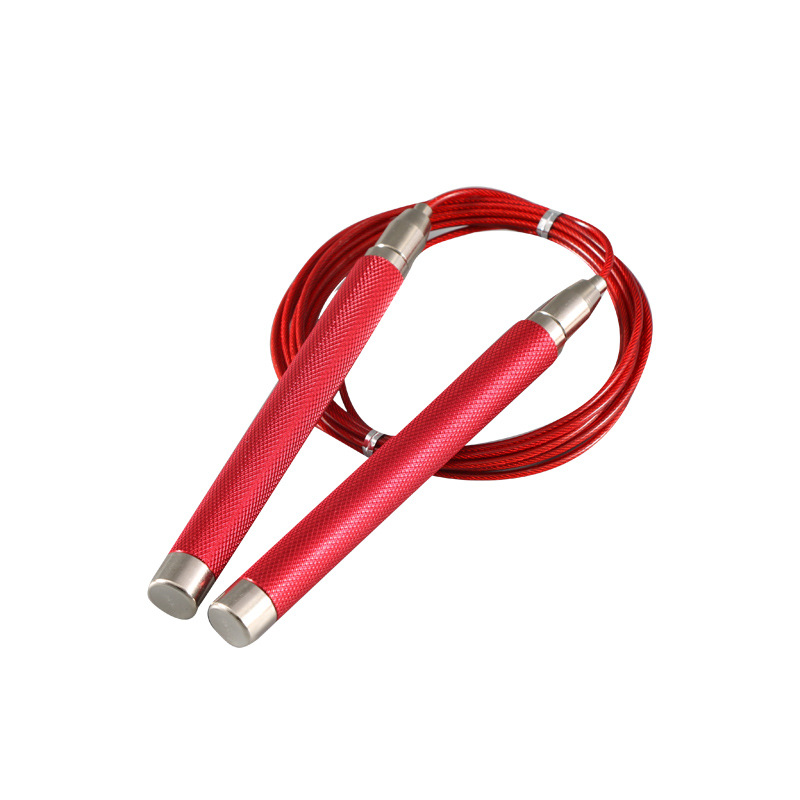 Self-locking aluminum alloy steel wire rope skipping student entrance examination metal 156*45cm sports fitness double bearing sporting goods