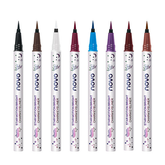 NOVO5375 random color eyeliner pen outline very fine-eyed novice waterproof quick-drying not easy to fade multi-color