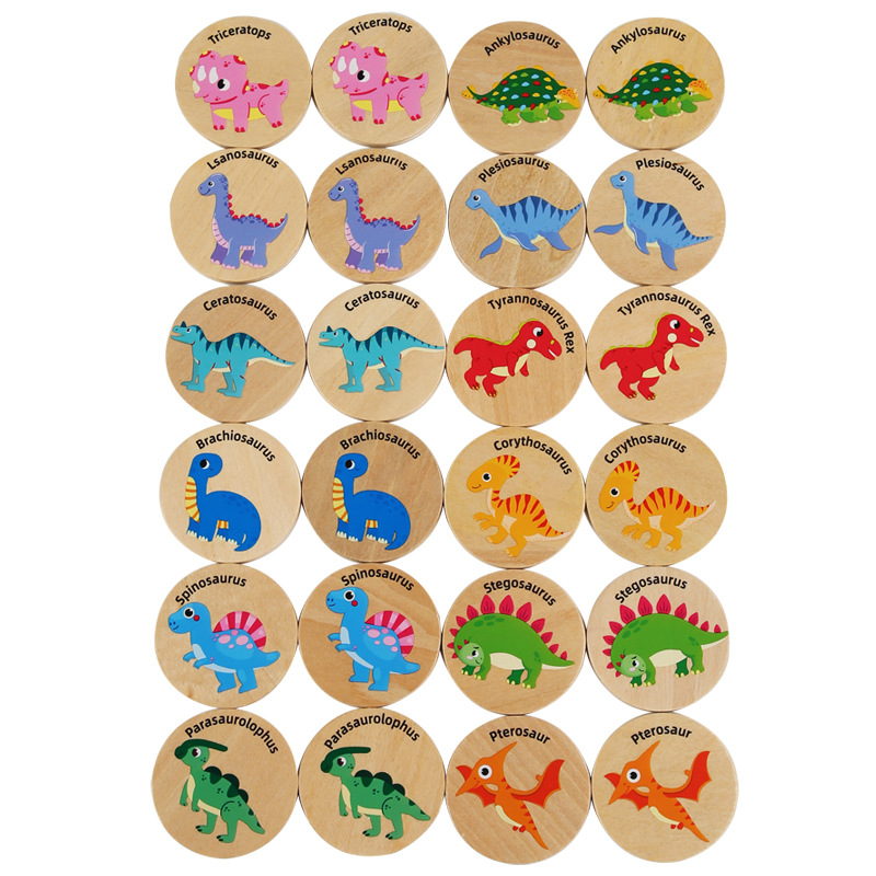 Cross-border New Children's Early Education Educational Dinosaur Puzzle Matching Cognition Find Different Digital Traffic Matching Find the Same