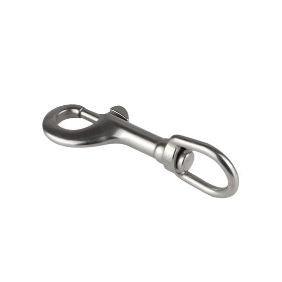 304 316 stainless steel dog chain head single head hook rotating sailing spring hook pet towing rope hook diving hook
