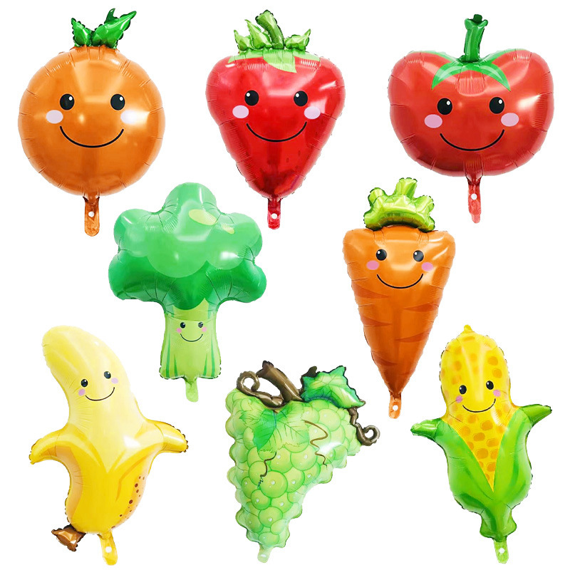 野菜風船果物野菜アルミ膜風船シーン配置造形模様果物野菜アルミ膜風船卸売り|undefined