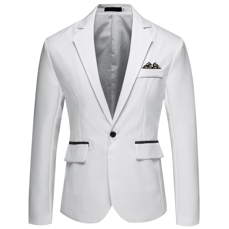 European code 2023 foreign trade new Amazon single-breasted iron-free slit men's fashion casual small suit men