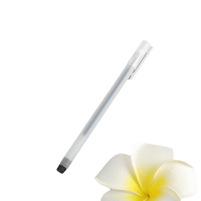 Factory direct unprinted wind frosted 0.5 needle tube gel pen carbon pen student office stationery Black Red Blue