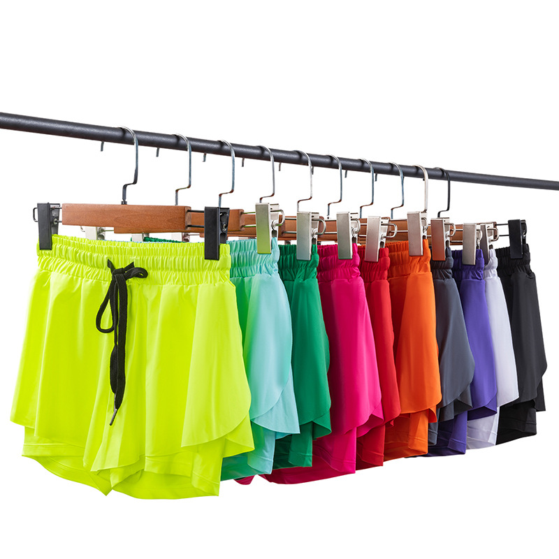 Cross-border yoga shorts women's summer anti-exposure high elastic quick-drying fitness pants marathon training running sports pants