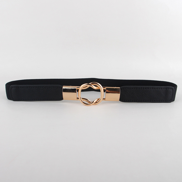Belt women's dress fashion buckle elastic thin belt Women's waist cover Joker decorative elastic belt manufacturers wholesale