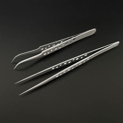 ESD series stainless steel tweezers slender pointed non-pressed edge hardened high elastic tweezers