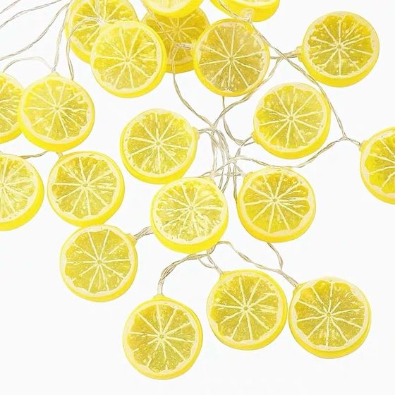 Cross Border New Led Lemon Light String Festival Decorative Light Summer Beach Camping Party Fruit Decorative Colorful Light