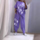 2024 Amazon Independent Station INS Best Selling Letter Printing Leisure Sports Women's suit Cross-border European and American Women's Wear