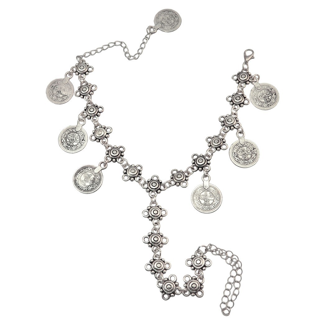 European and American Foreign trade new anklet classic coin flower anklet Yiwu factory in stock direct wholesale