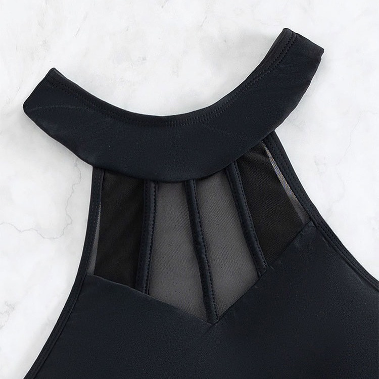 2024 cross-border new European and American sexy mesh one-piece swimsuit AliExpress hollow backless bikini swimsuit wholesale