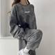 Set women's velvet padded wholesale cotton long sleeve trousers women's two-piece 2023 spring autumn winter thin casual foreign trade