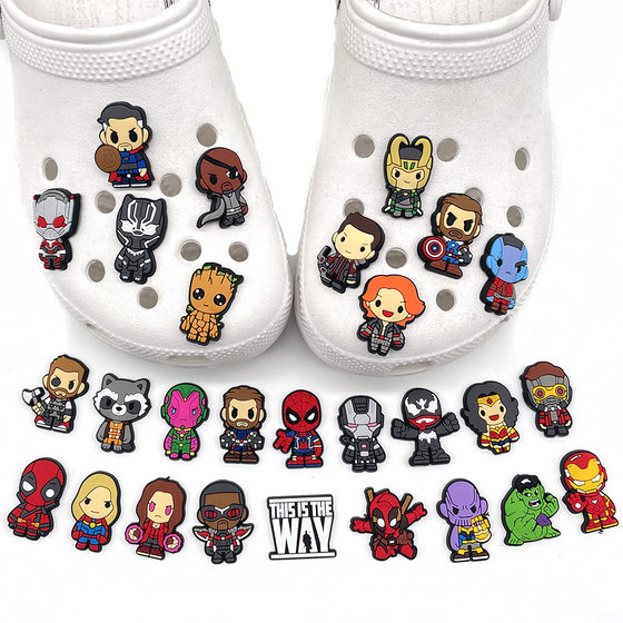 Marvel Series Croc Shoe Flower Detachable Shoe Flower Shoe Buckle PVC Shoe Flower Decorative Buckle