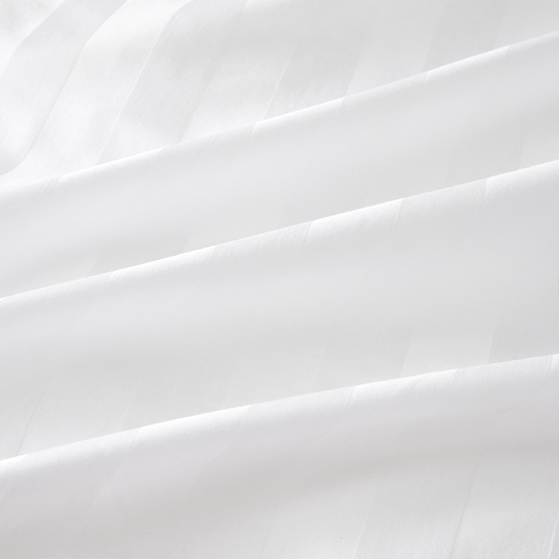 Star hotel bed sheet cotton 3cm satin single piece hotel 60s quilt white bed skirt hotel linen wholesale