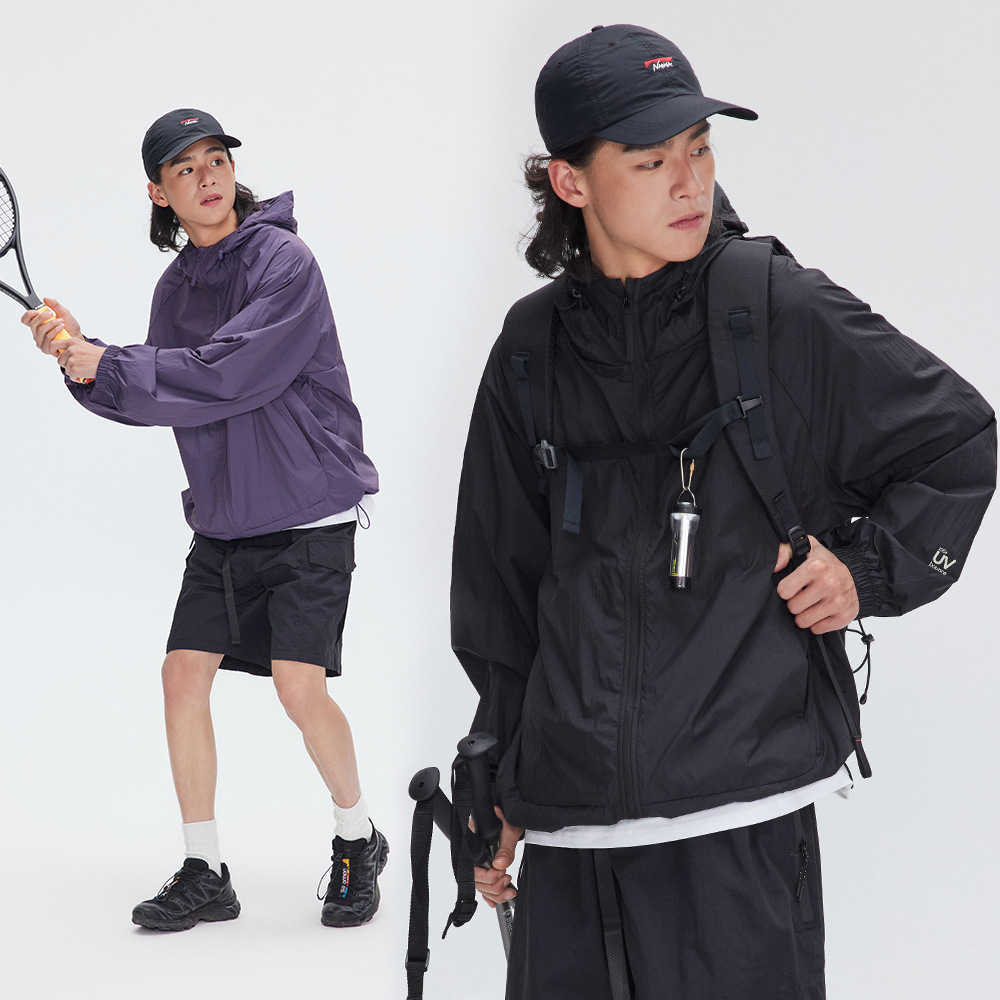 Ru-Meng Japanese Retro Seven-color UPF50 Loose Skin Clothing Hooded Rush Clothing Sun-protective Clothing Waterproof Jacket for Men and Women