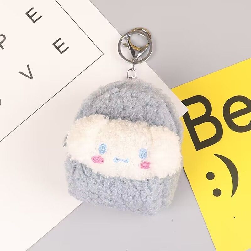 Cute Curly Stereo Backpack Fashion Coin Purse Pendant Cartoon Cute Headset Storage Small Hanging Bag