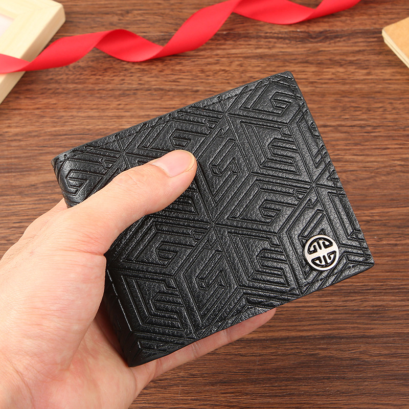 2023 Winter New Soft Wallet wholesale multi-card Men's bag letter printing cross-border Korean ultra-light cut-resistant soft leather
