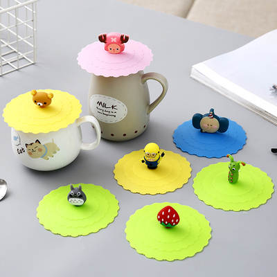 Creative Silicone Cup Lid Leak-proof and Dust-proof Ceramic Tea Cup Water Cup Lid Sealed Bowl Lid Multipurpose Sealed Preservation Cover