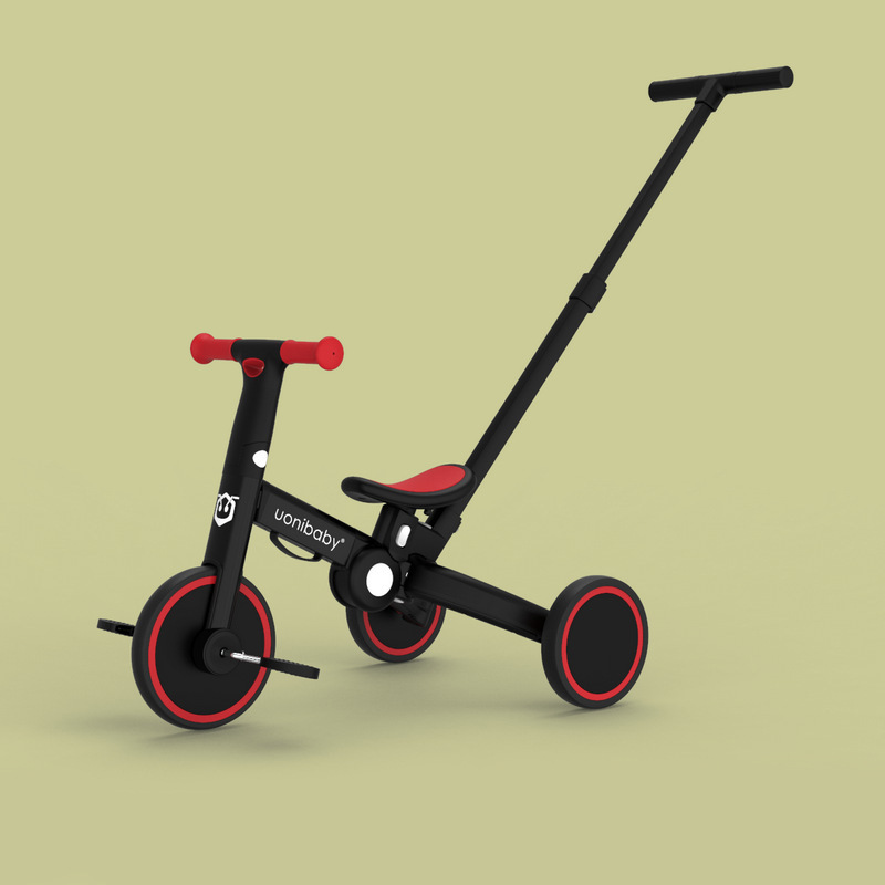 uonibaby children's pedal tricycle walking baby hand push bicycle 1-3 years old baby folding balance scooter
