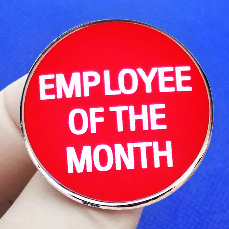 Network star employee brooch monthly excellent employee pin metal alloy medal badge pin