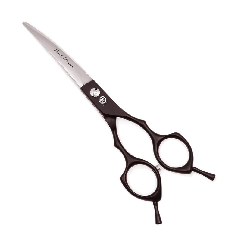 Purple Dragon professional color pet beauty scissors 6.5/7.0-inch curler double-use lower curved scissors dog hair trimming scissors