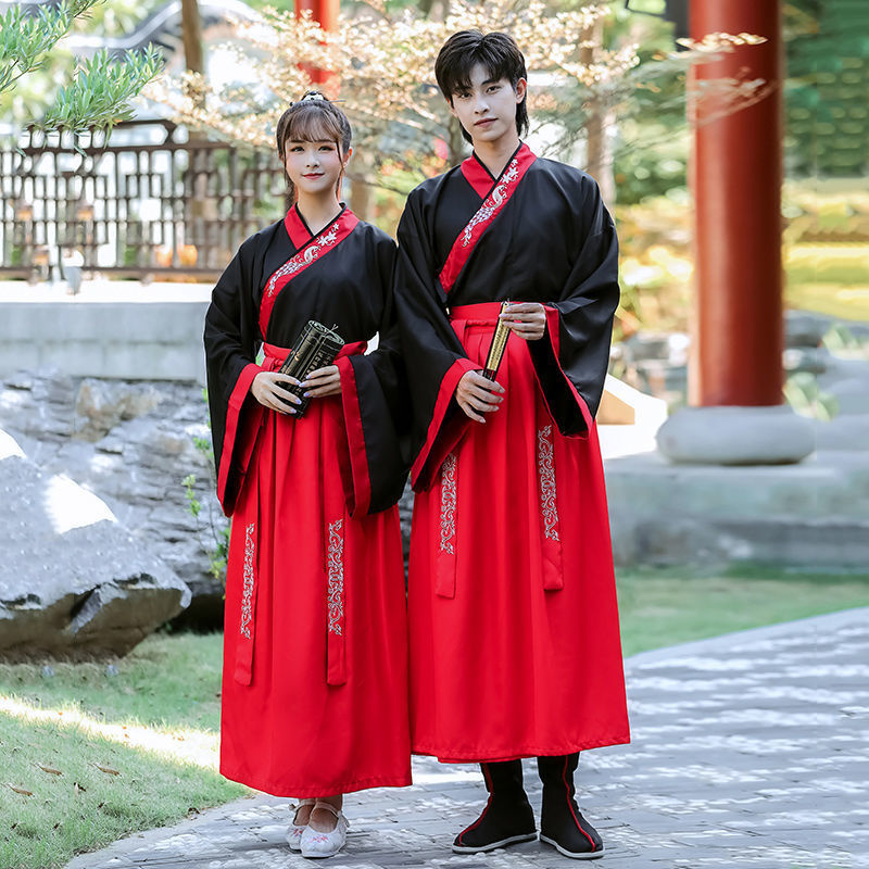 Ancient costume martial arts style Han suit female Han element Chinese style Daily improved graduation photo class suit handed in collar traditional suit