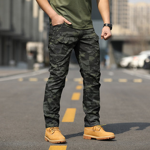 Factory direct tactical pants spring men's camouflage pants overalls autumn outdoor multi-bag wear-resistant IX7 training pants 9 casual pants