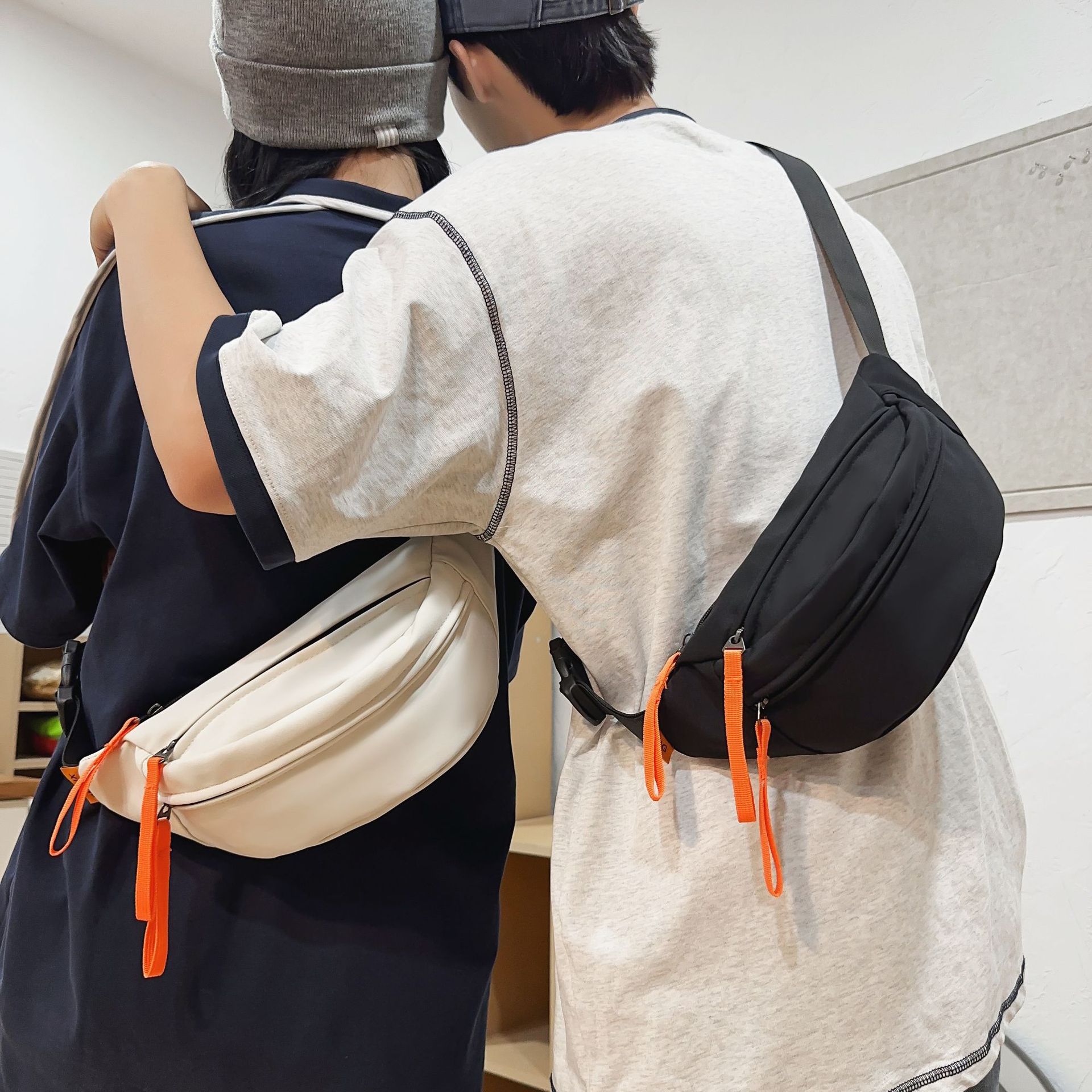 Chest Bag Men's Ins Fashionable Small Bag Waterproof Japanese Casual Crossbody Bag Sports Bag Men's Waist Bag Women's Shoulder Bag