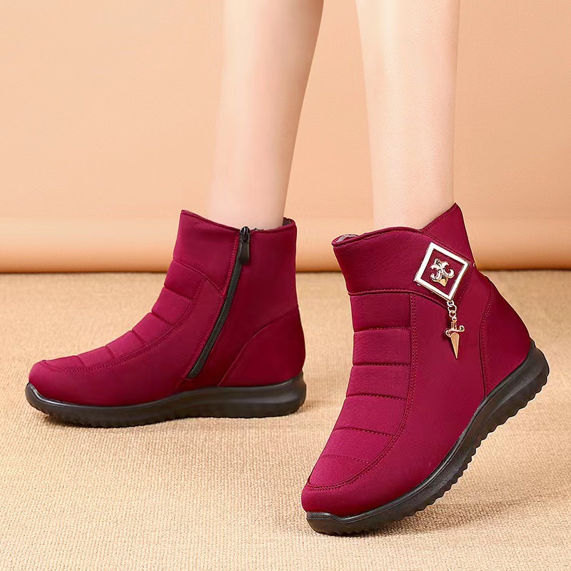 Winter new snow boots cross-border foreign trade manufacturers fleece-lined thickened mother shoes soft bottom comfortable middle-aged and elderly large cotton boots