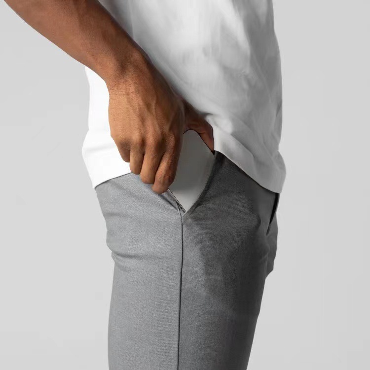 2023 Four Seasons new men's casual pants Amazon foreign trade breathable Men's Youth Business All-matching cotton trousers