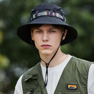 Big brim hat Men's Outdoor Fishing face-covering sun hat Outdoor Women's riding ethnic style sun fisherman hat tide