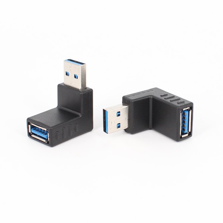 High-speed lower elbow USB3.0 male-to-female right-angle data extension computer adapter L-type 90 degree male-to-female