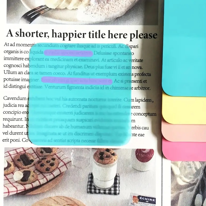 45*45 Square Translucent Post-it Notes PET Post-it Transparent Index Stickers Fluorescent Color Morandi Color Index Stickers