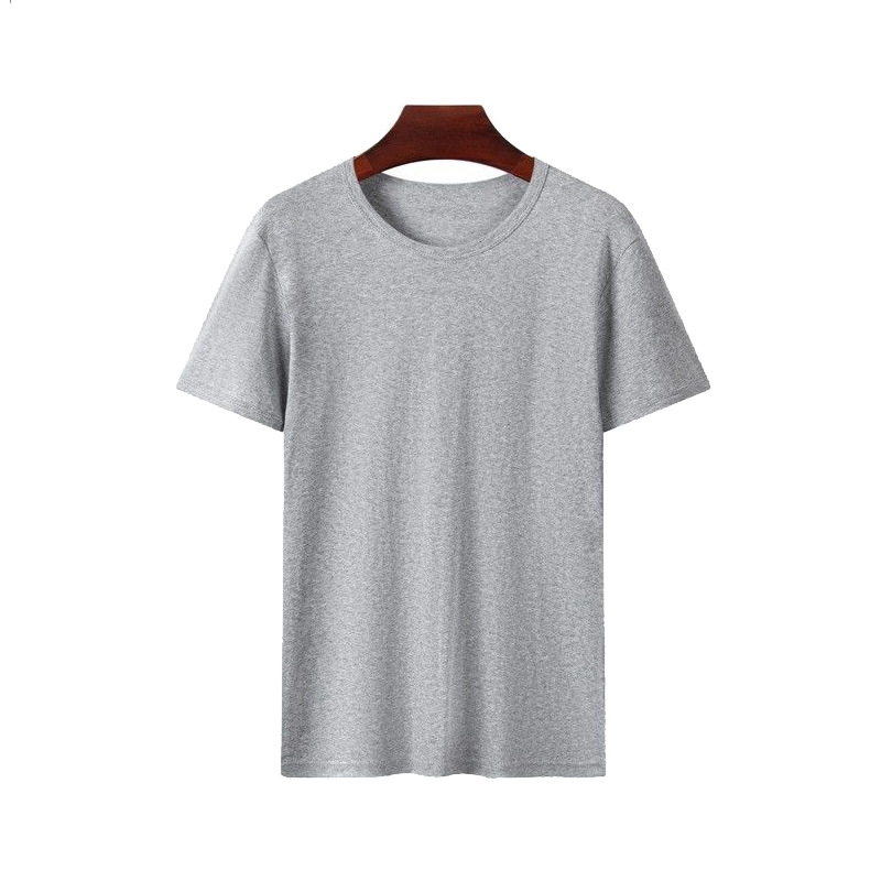 Short-sleeved T-shirt Spring and Summer Men's Korean-style Slim-fit Round Neck Thin Work Clothes Black and White Grey Simple Solid Color Base Undershirt