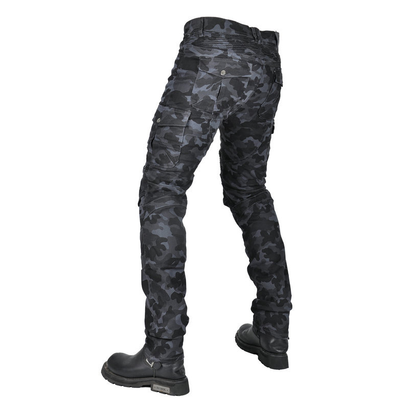 VOLERO Wo Rum Gong Motorcycle Riding Pants Retro Motorcycle Jeans Camouflage Multi-Bag Overalls Break Pants