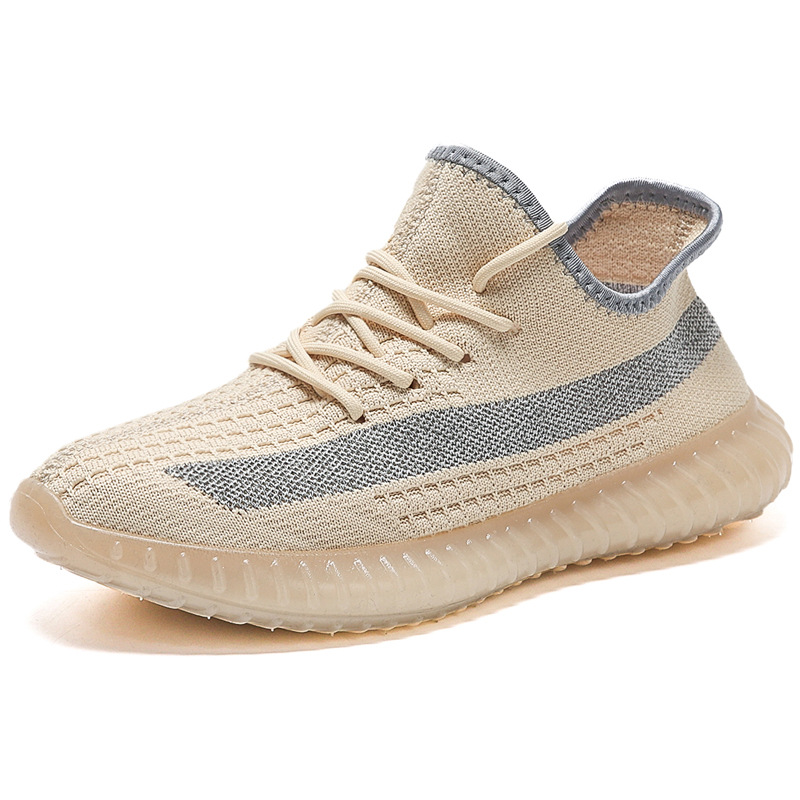 Spring and Autumn New breathable soft bottom flying woven coconut shoes 350 couple fashion shoes soft bottom sports casual shoes men wholesale