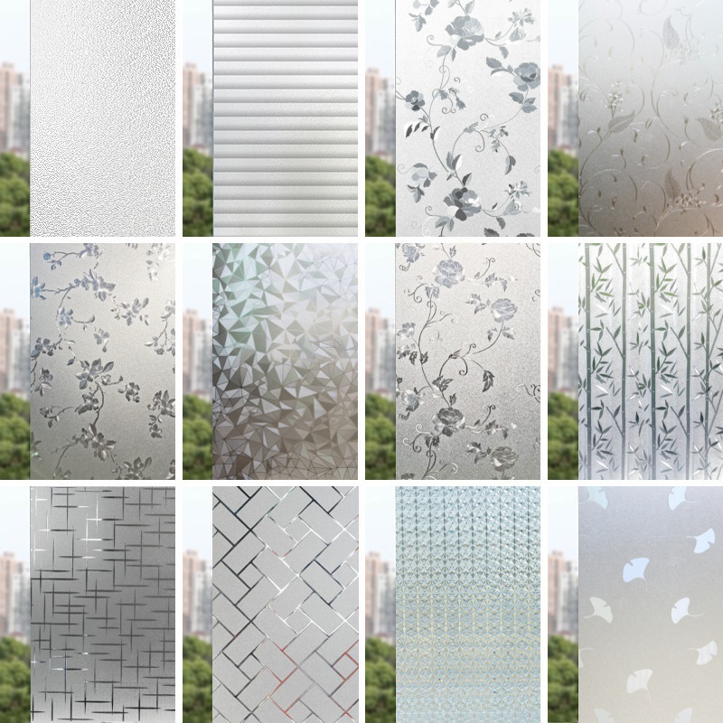 Static glue-free decoration bathroom bathroom glass film window peep-proof sun-proof transparent UV-proof stickers