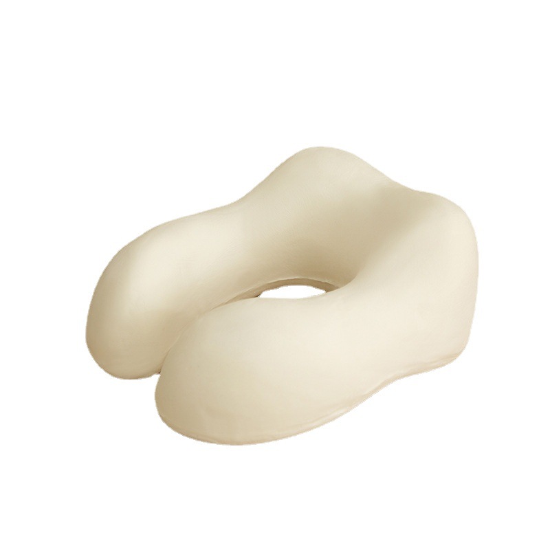 Hump Memory Foam U-shaped Neck Pillow with Side Pocket Office Nap Pillow Long-distance Travel Airplane Pillow Neck Pillow