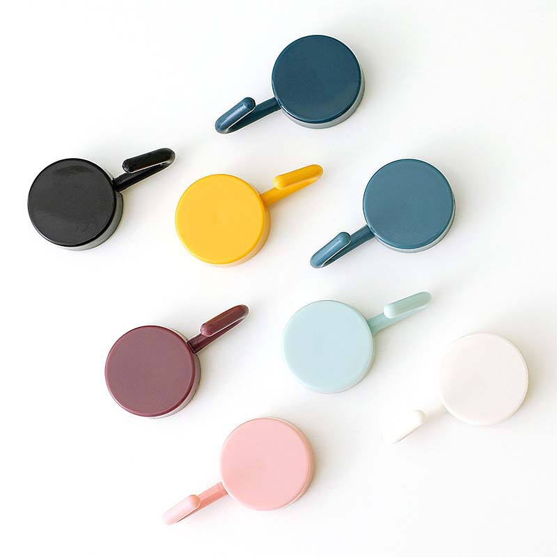 Huisi Home Door Rear Strong Adhesive Small Hook Punch-free Nail-free Adhesive Hook Creative Storage Fixed Traceless Hook