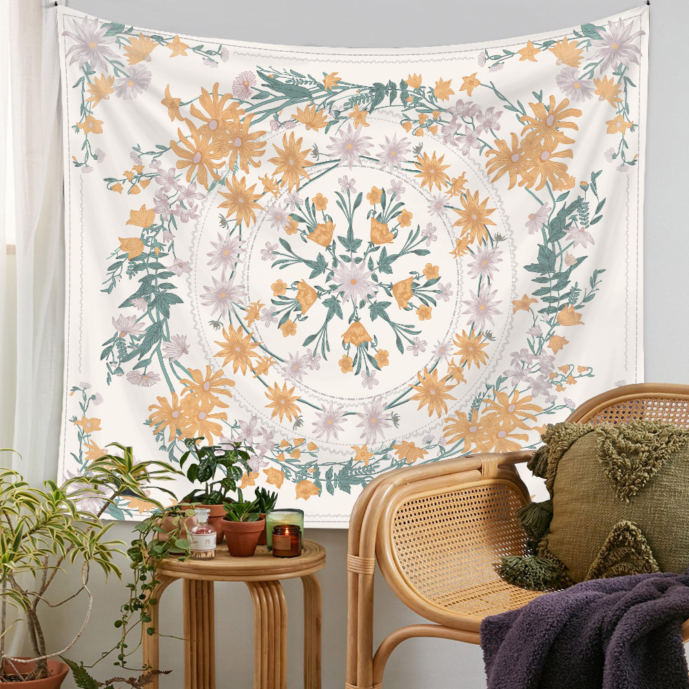 Tapestries Cross-border Amazon European and American Background Cloth ins Style Bohemian Tapestries Decorative Tapestries Mandala Tapestries