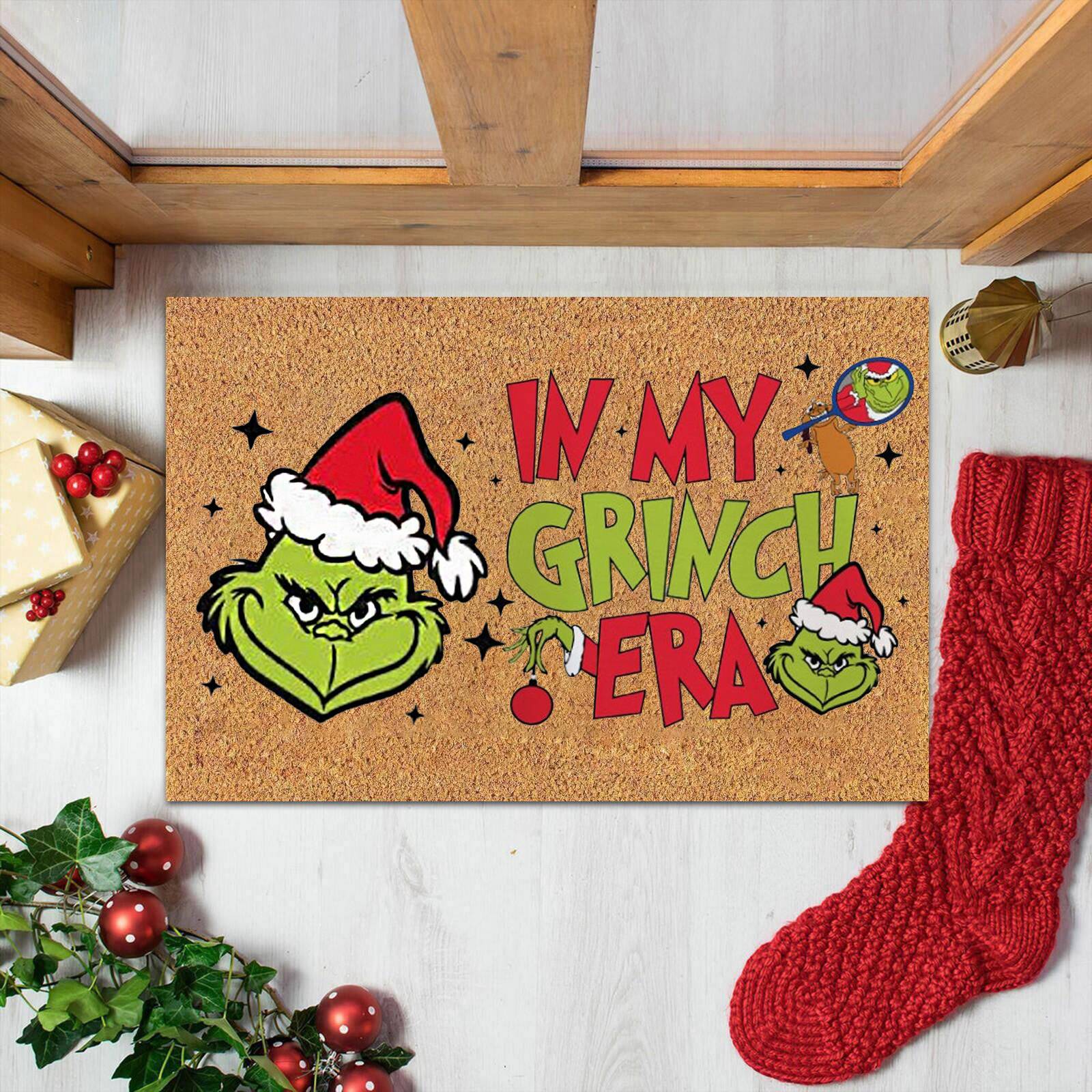 Bathroom foot mat cartoon Greenwich series Christmas entrance floor mat home entrance welcome floor mat_voghion.com