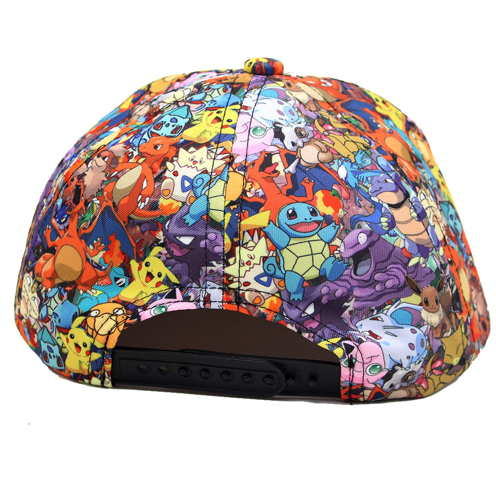 新款日本动漫神奇宝贝皮卡丘卡通嘻哈棒球帽口袋妖怪宠物精灵帽子