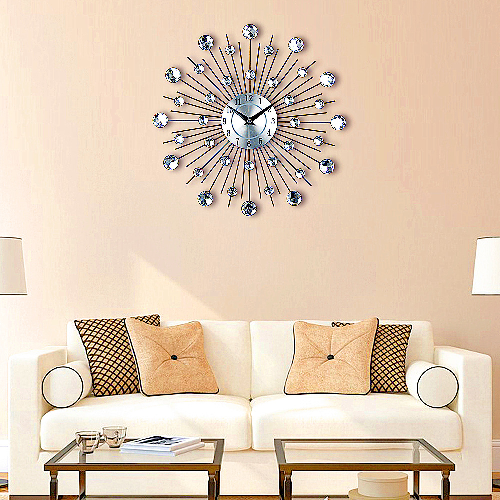Nordic fashion mute creative wall clock living room clock home simple art electronic clock wall hanging watch wholesale