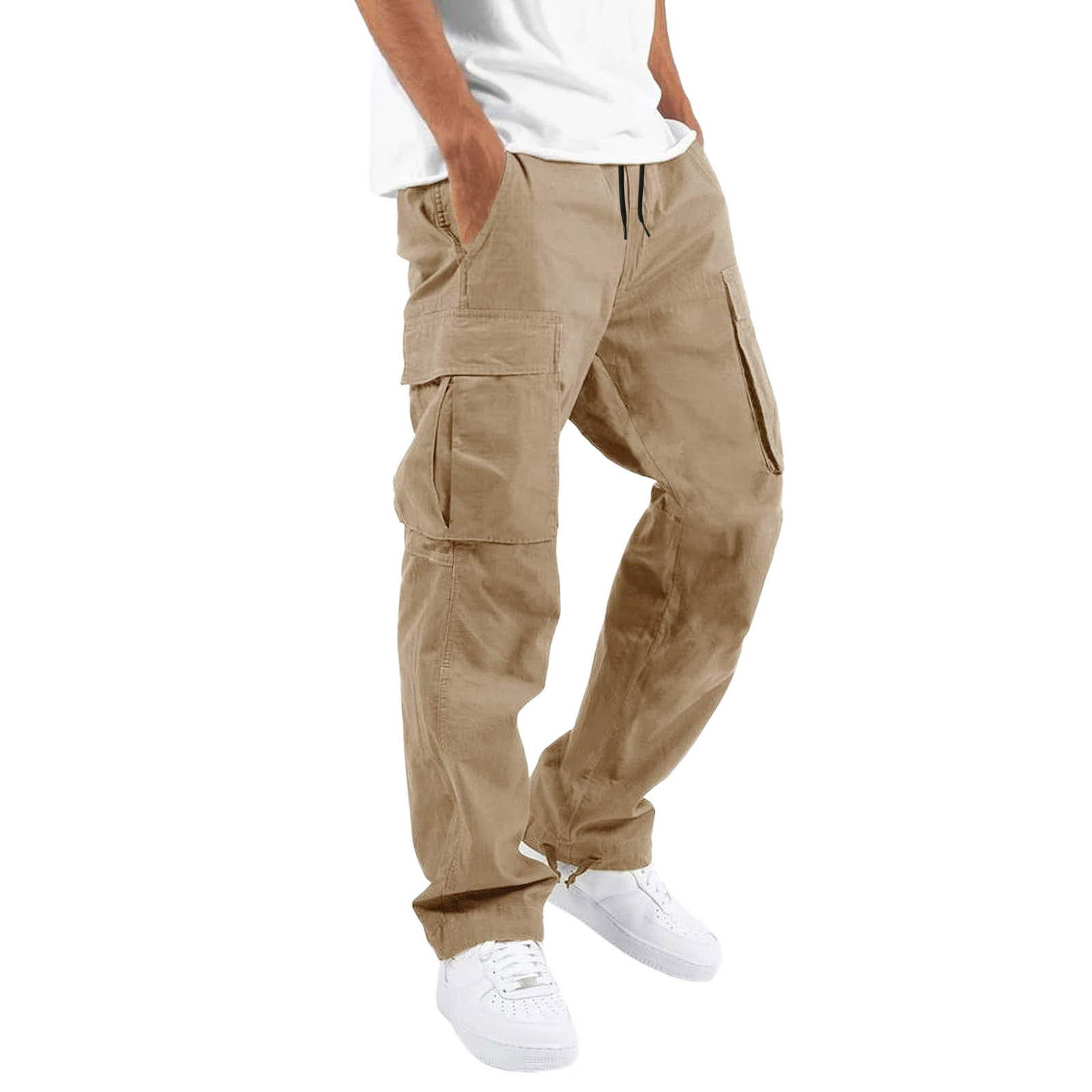 2022 Amazon Spring and Autumn New Men's Crane Pants European and American Independent Station Foreign Trade Drawstring Pocket Casual Pants