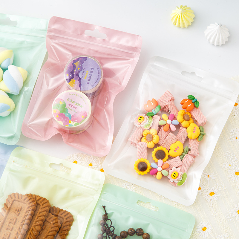 Creative Macaron Sealed Bag Children's Household Candy Snacks Split Small Gift Storage Sealed Bag Wholesale