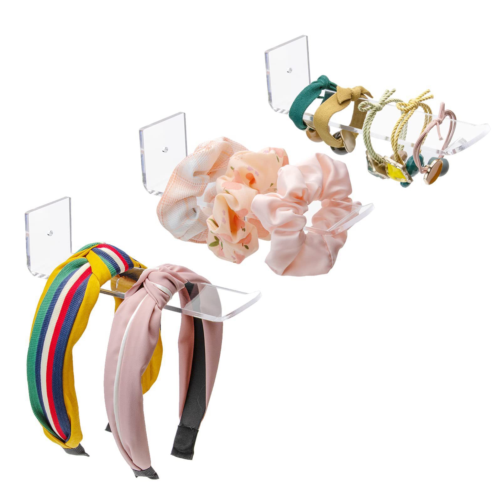Hair Band Display Rack Acrylic Hair Band Head Rope Storage Rack Wall Hanging Hair Band Display Rack Headwear Finishing Artifact