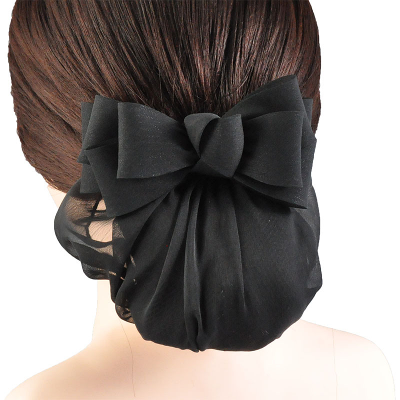 High-grade black lace professional hair flower jewelry ladies hair net bag Hotel bank nurse hair jewelry batch